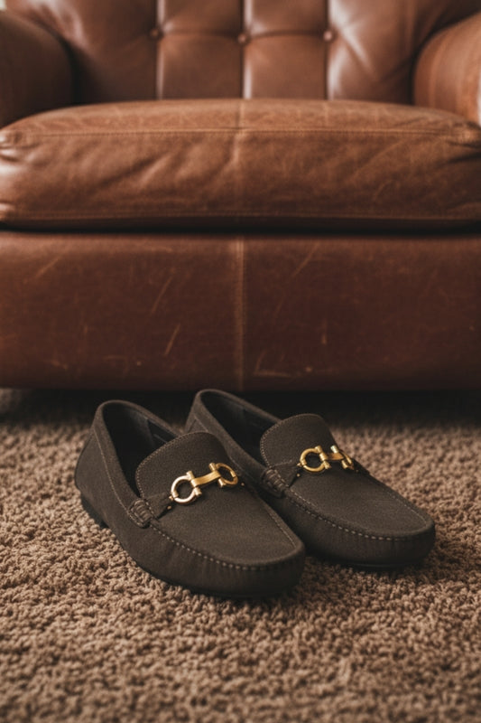 Emboss Suede Brown AMC-773 01