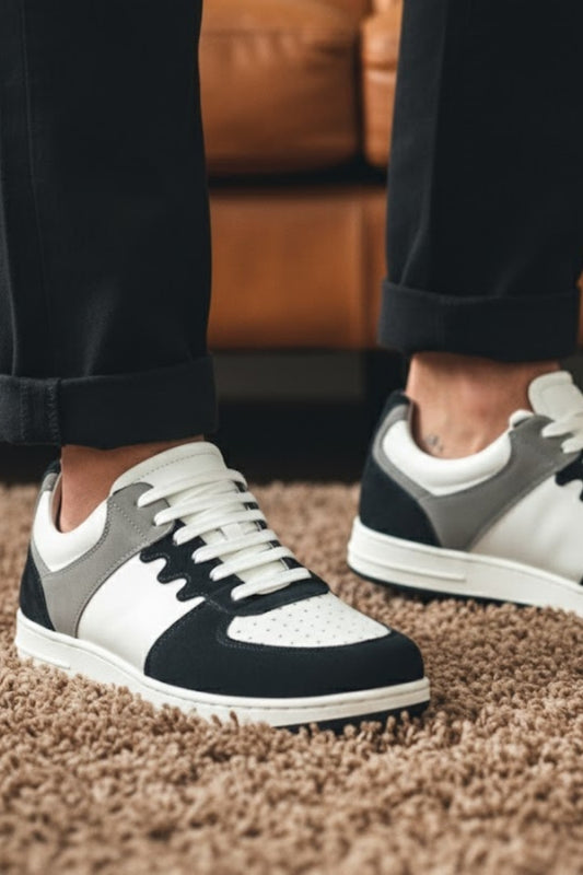 G-02 Sneaker Suede Leather Navy/Olive and Plain Leather White and Suede L.Grey