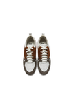 G-03 Sneaker Suede Leather D.Grey - Plain Leather White and Suede Sky Blue/ Reddish Brown