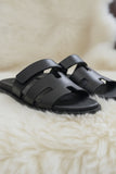 Cow Plan Leather Black - AMH-011
