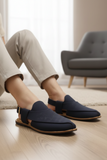Suede Leather Navy - 1103
