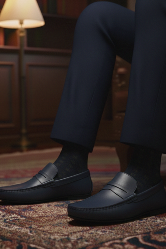 Cow Leather Navy - AMC-774