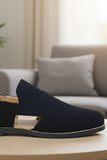 Suede Leather Navy - 1103