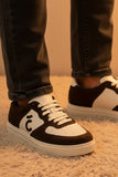 G-01 Sneaker Suede Leather Black/ Brown Plain Leather White