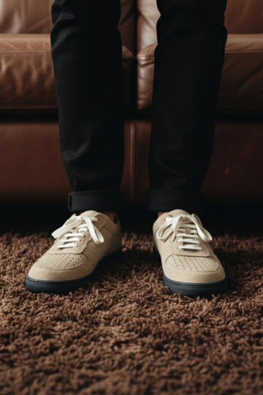 G-04 Sneaker Fawn/ Olive Suede