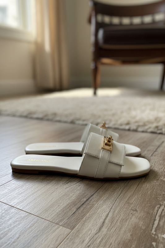 Ladies - Synthetic Rexine WHITE  AWA-078