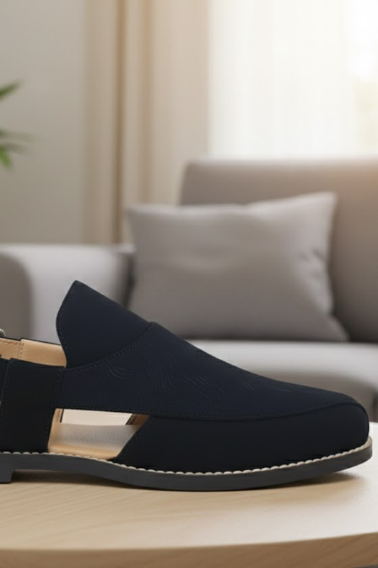 Suede Leather Navy - 1103